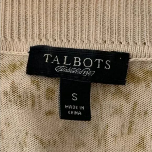 Talbots Animal Print Front Button Cardigan Size Small - Picture 4 of 5